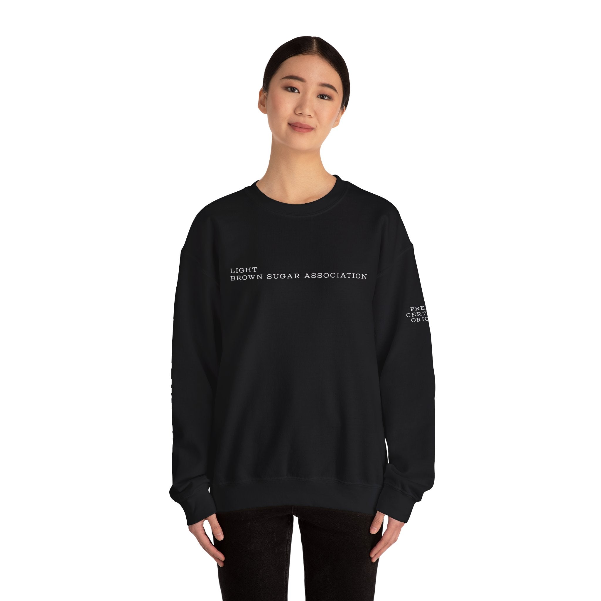 LBSA Crewneck Sweatshirt — "Light Brown Sugar Association" Minimal Logo Pullover