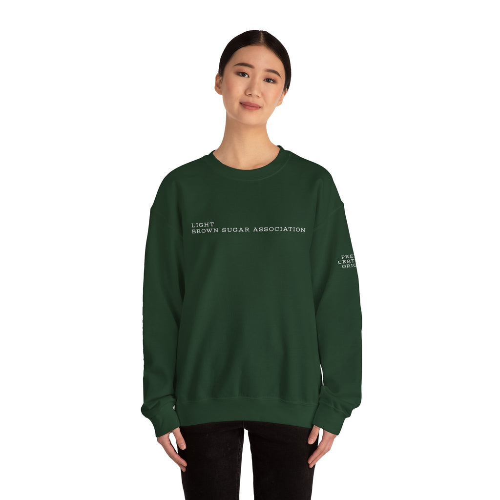 LBSA Crewneck Sweatshirt — "Light Brown Sugar Association" Minimal Logo Pullover