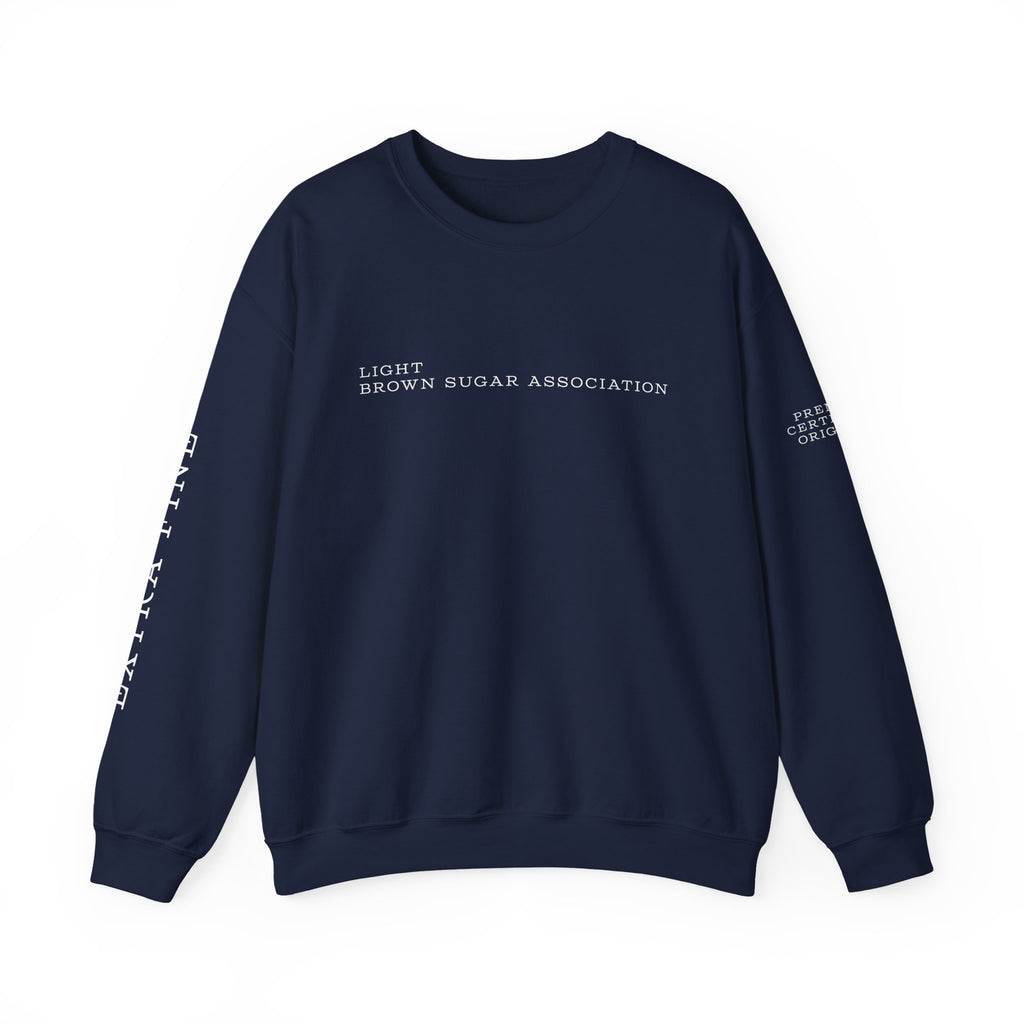 LBSA Crewneck Sweatshirt — "Light Brown Sugar Association" Minimal Logo Pullover