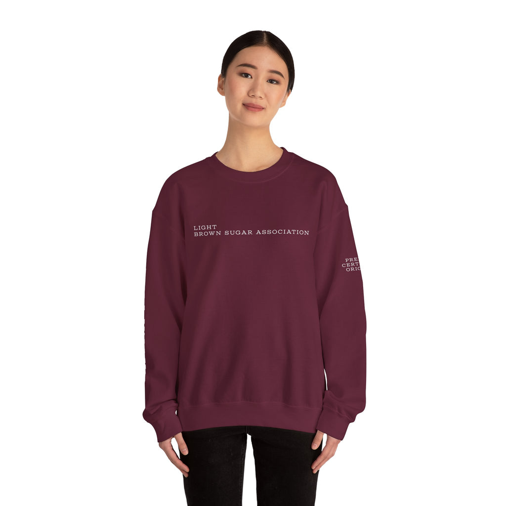 LBSA Crewneck Sweatshirt — "Light Brown Sugar Association" Minimal Logo Pullover
