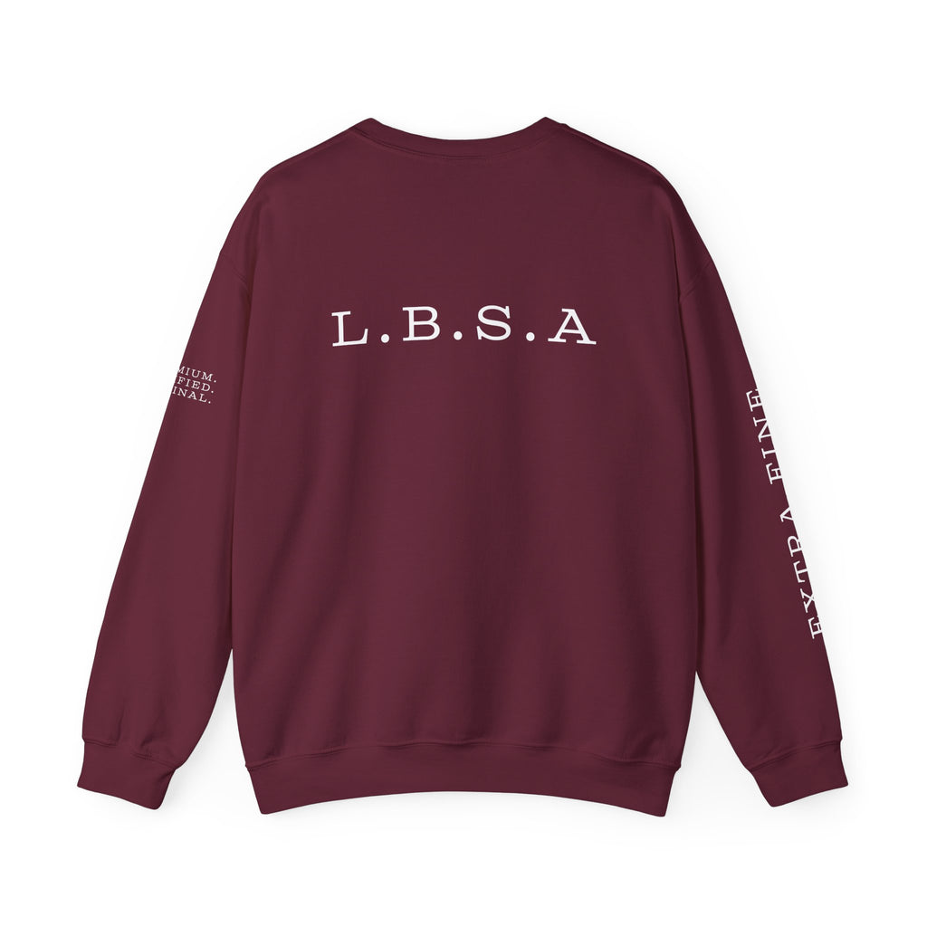 LBSA Crewneck Sweatshirt — "Light Brown Sugar Association" Minimal Logo Pullover