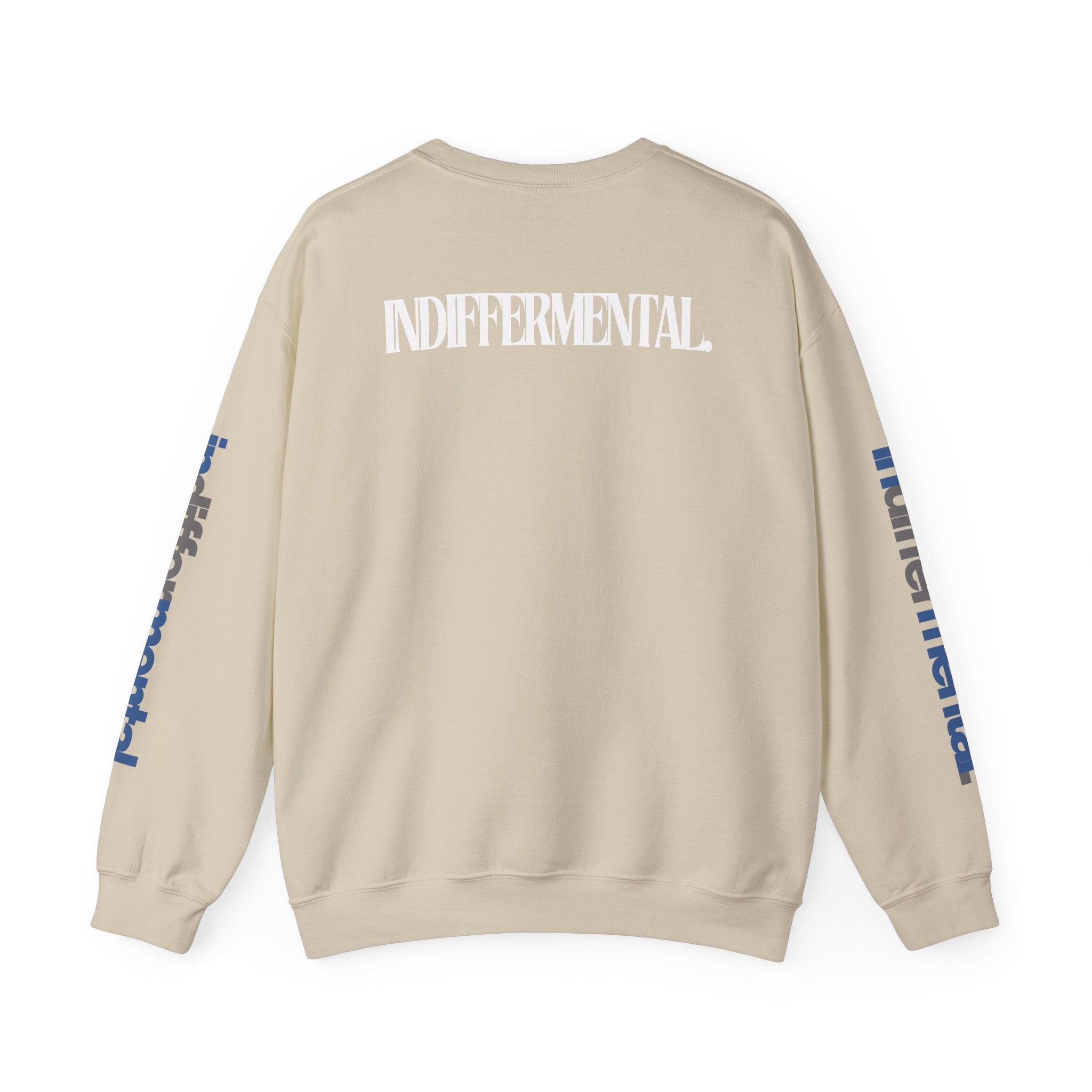 Crewneck Sweatshirt — "Don't Trust Human Beings" Graphic Pullover (Indifferental)