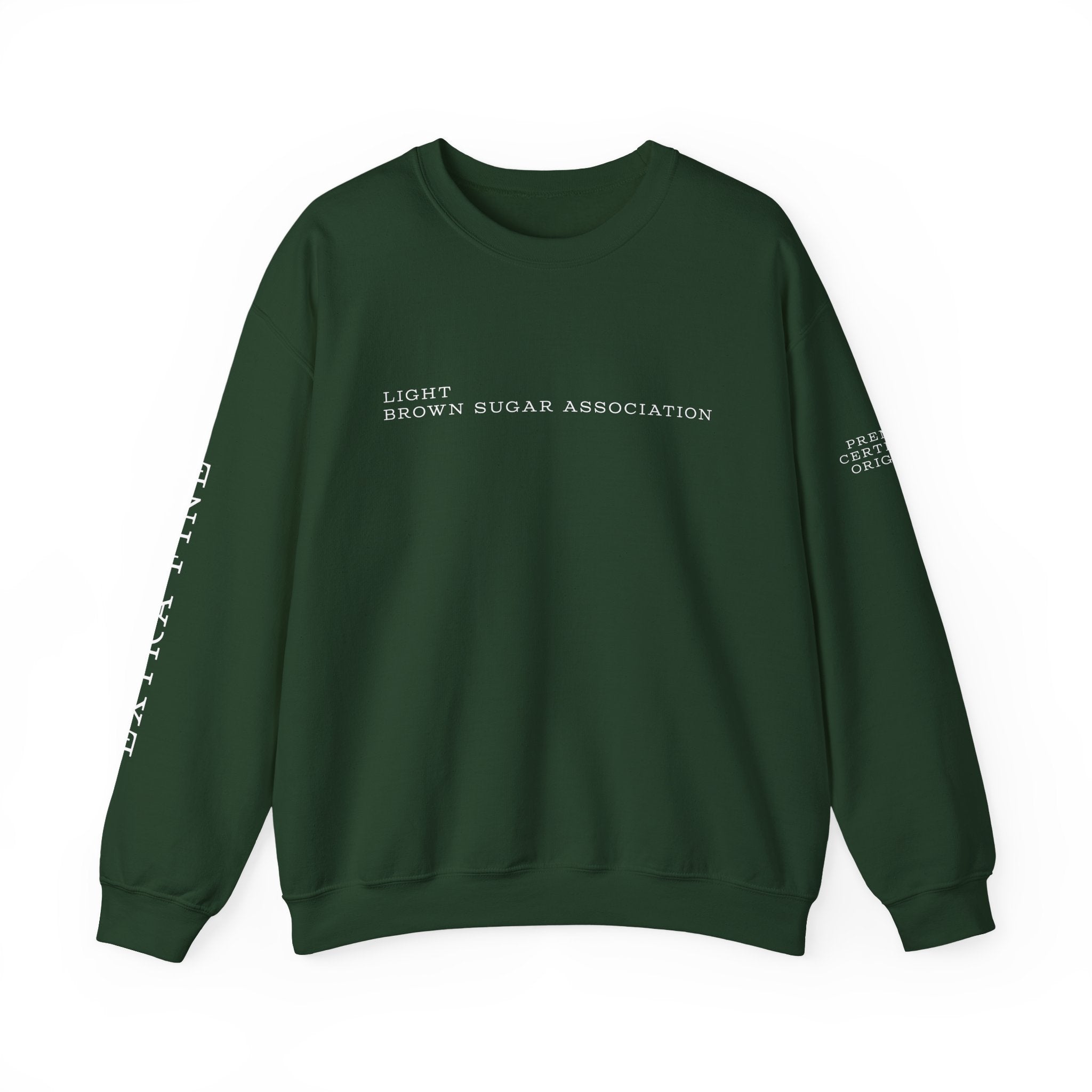 LBSA Crewneck Sweatshirt — "Light Brown Sugar Association" Minimal Logo Pullover