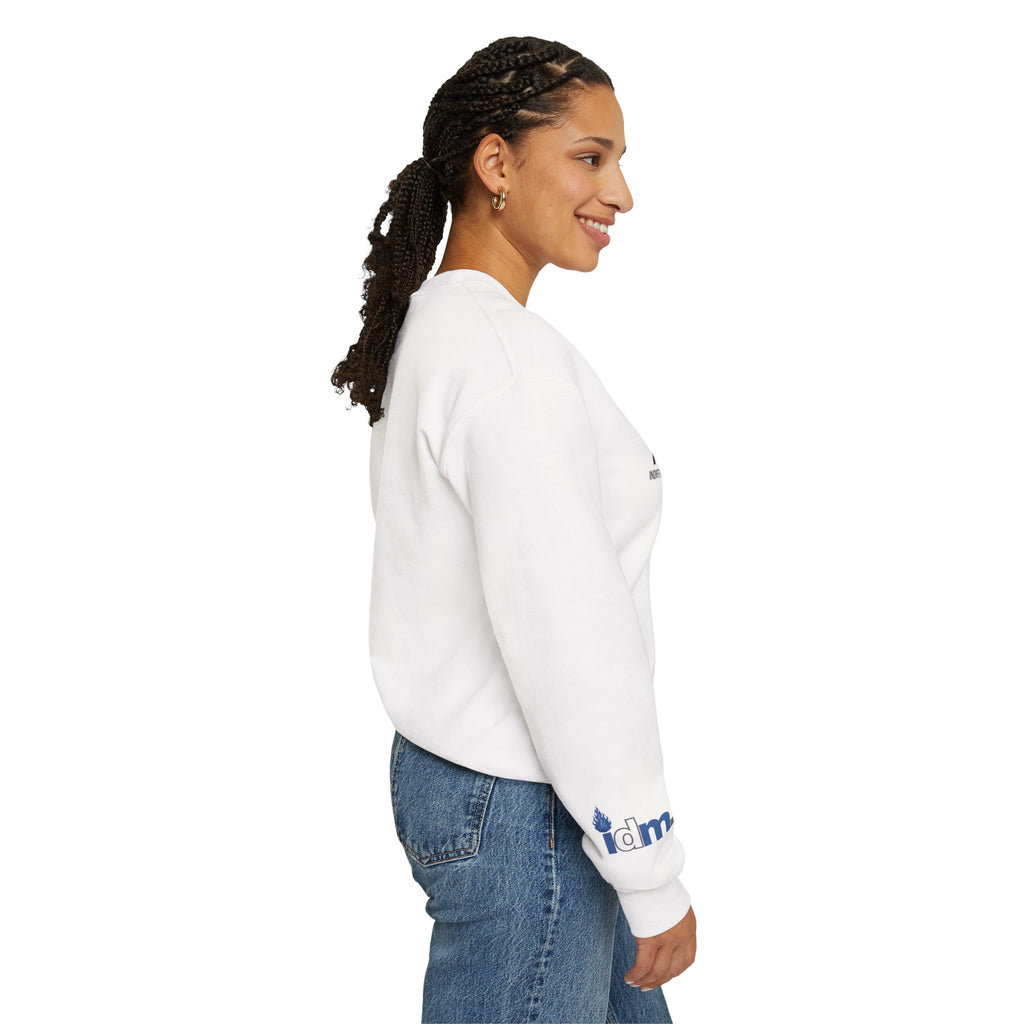 Putting Yourself First Isn’t Selfish Crewneck Sweatshirt — White Motivational Graphic Pullover