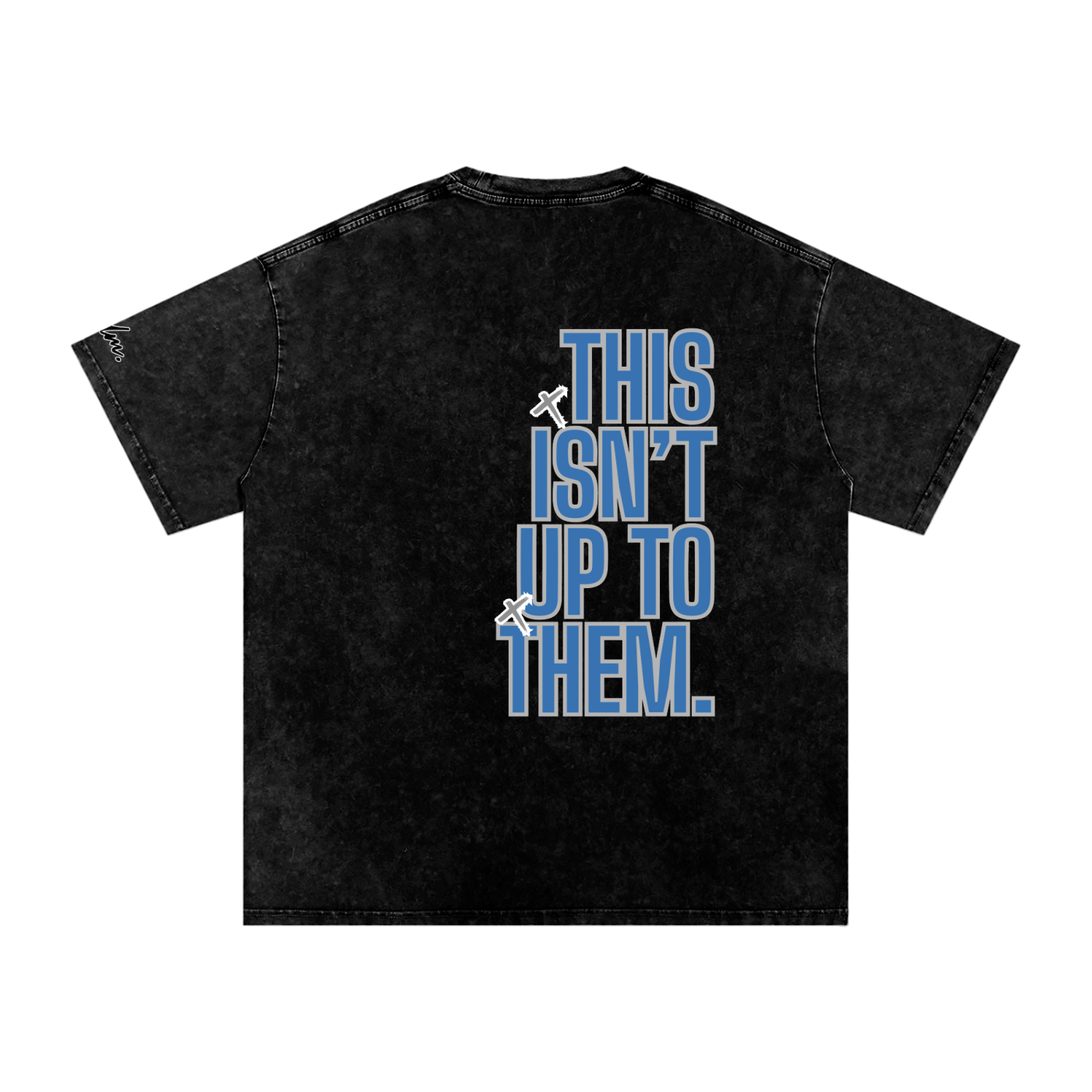 Snow Washed 'Don't Trust' Oversized Cotton T-Shirt