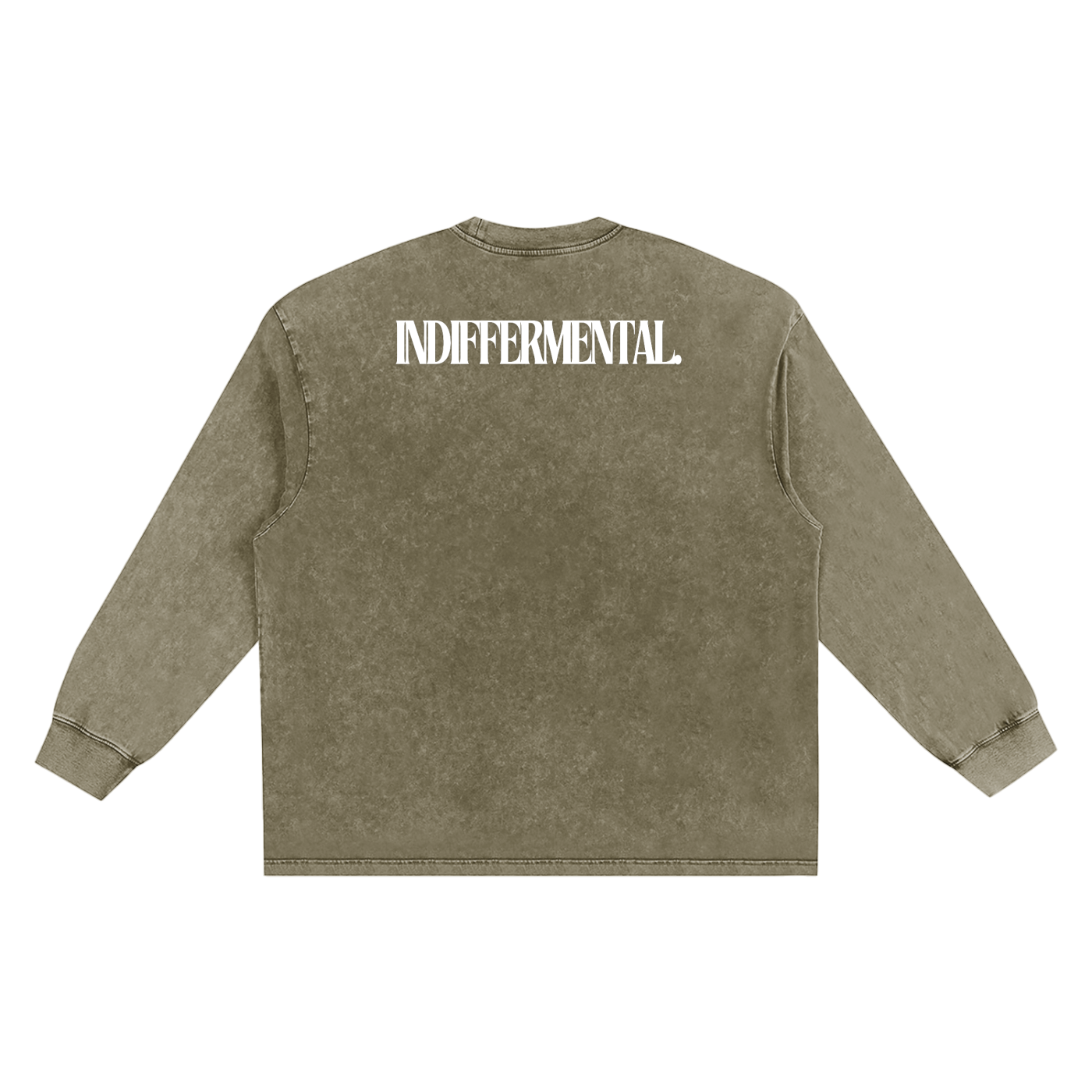 'Mental Clarity' Snow Washed Frayed Edge T-Shirt