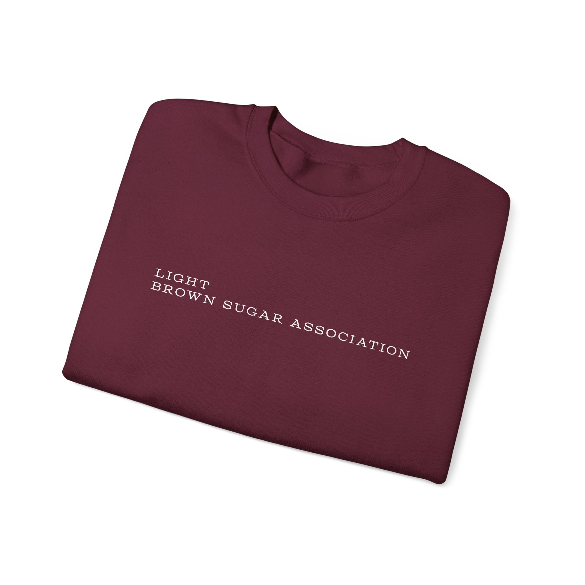 LBSA Crewneck Sweatshirt — "Light Brown Sugar Association" Minimal Logo Pullover
