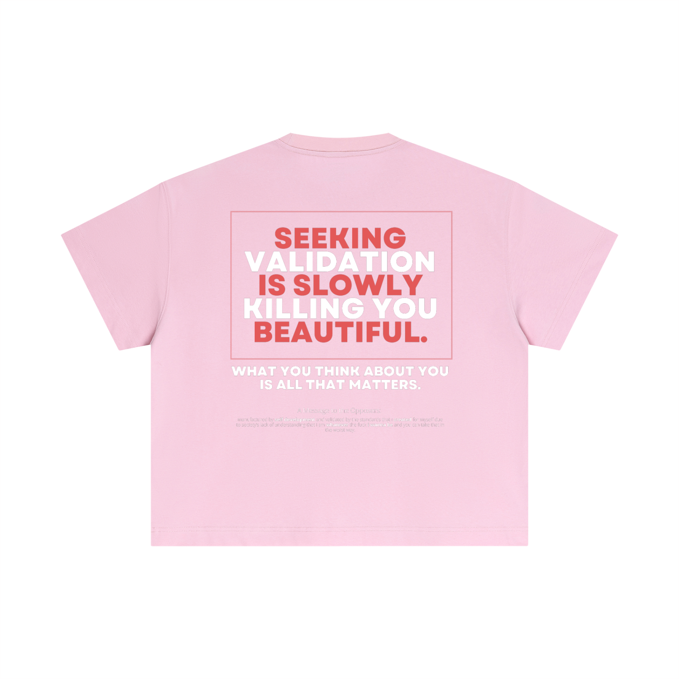 'No More Validation II' Essential Cotton Boxy T-Shirt