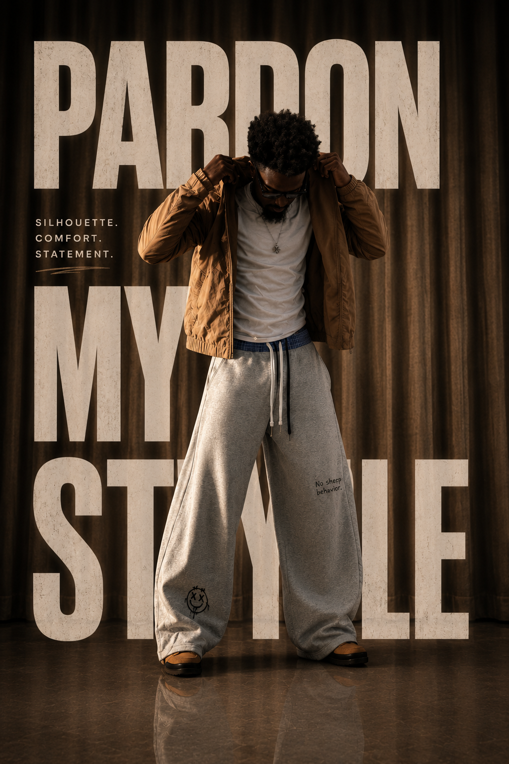 No Sheep Behavior Barrel Sweatpants