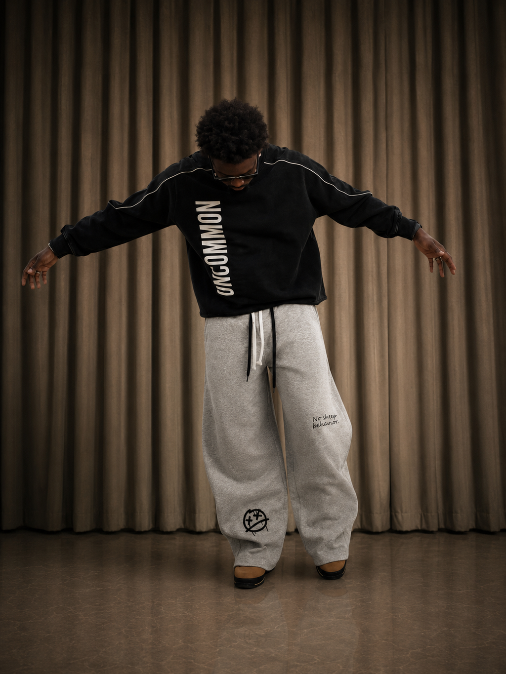 No Sheep Behavior Barrel Sweatpants
