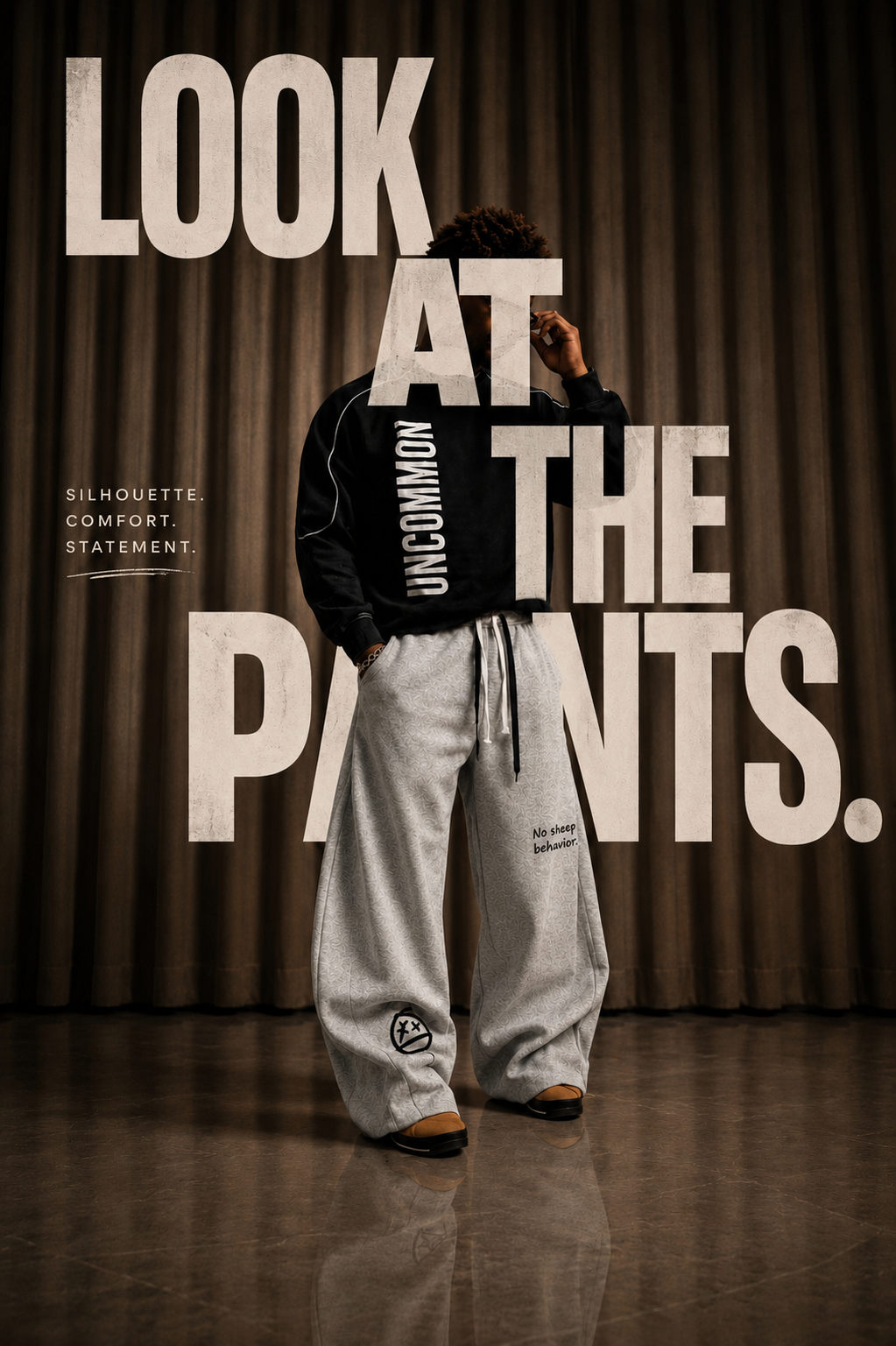 No Sheep Behavior Barrel Sweatpants