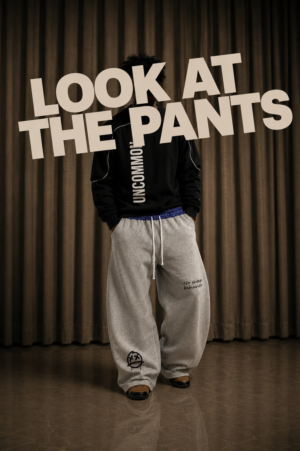 No Sheep Behavior Barrel Sweatpants