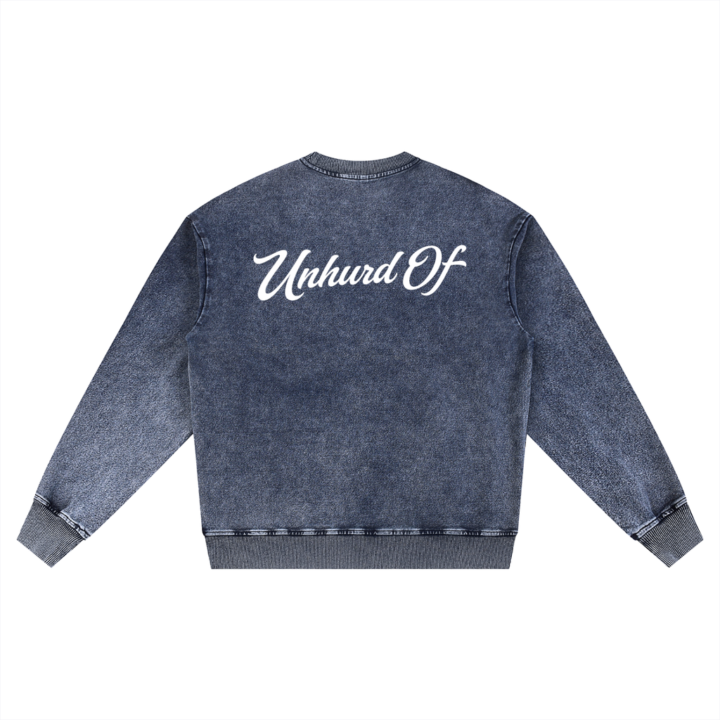 'Uncommon' Snow Wash Oversized Crewneck Sweatshirt