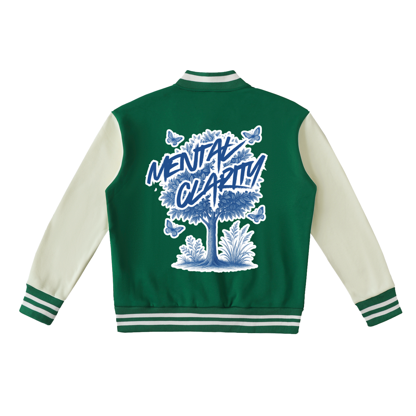 Indiffermental Fleeced Varsity Jacket 'Mental Clarity'