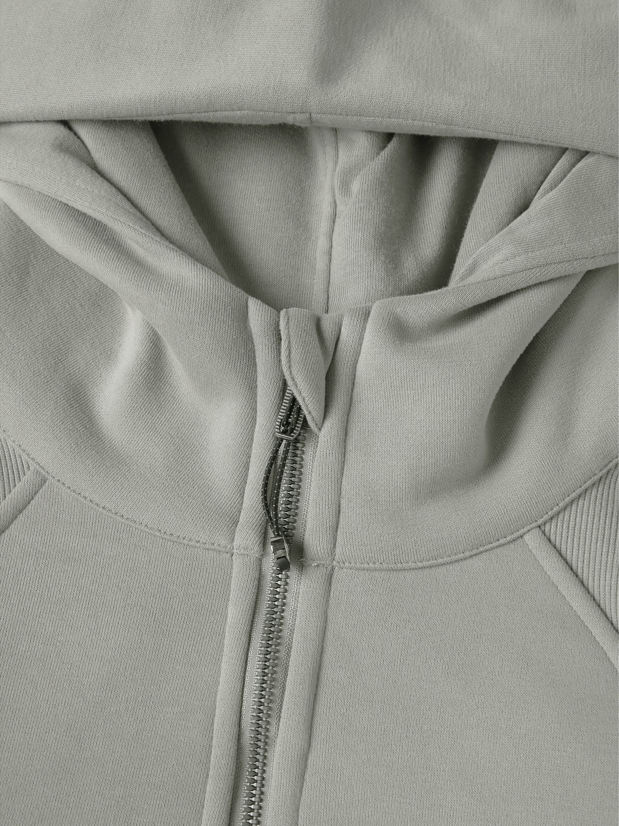 'Private' Cropped Zip-Through Hoodie