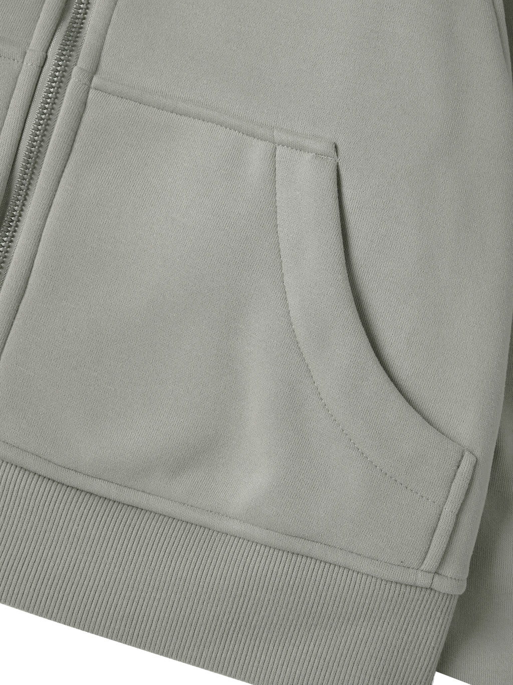 'Private' Cropped Zip-Through Hoodie