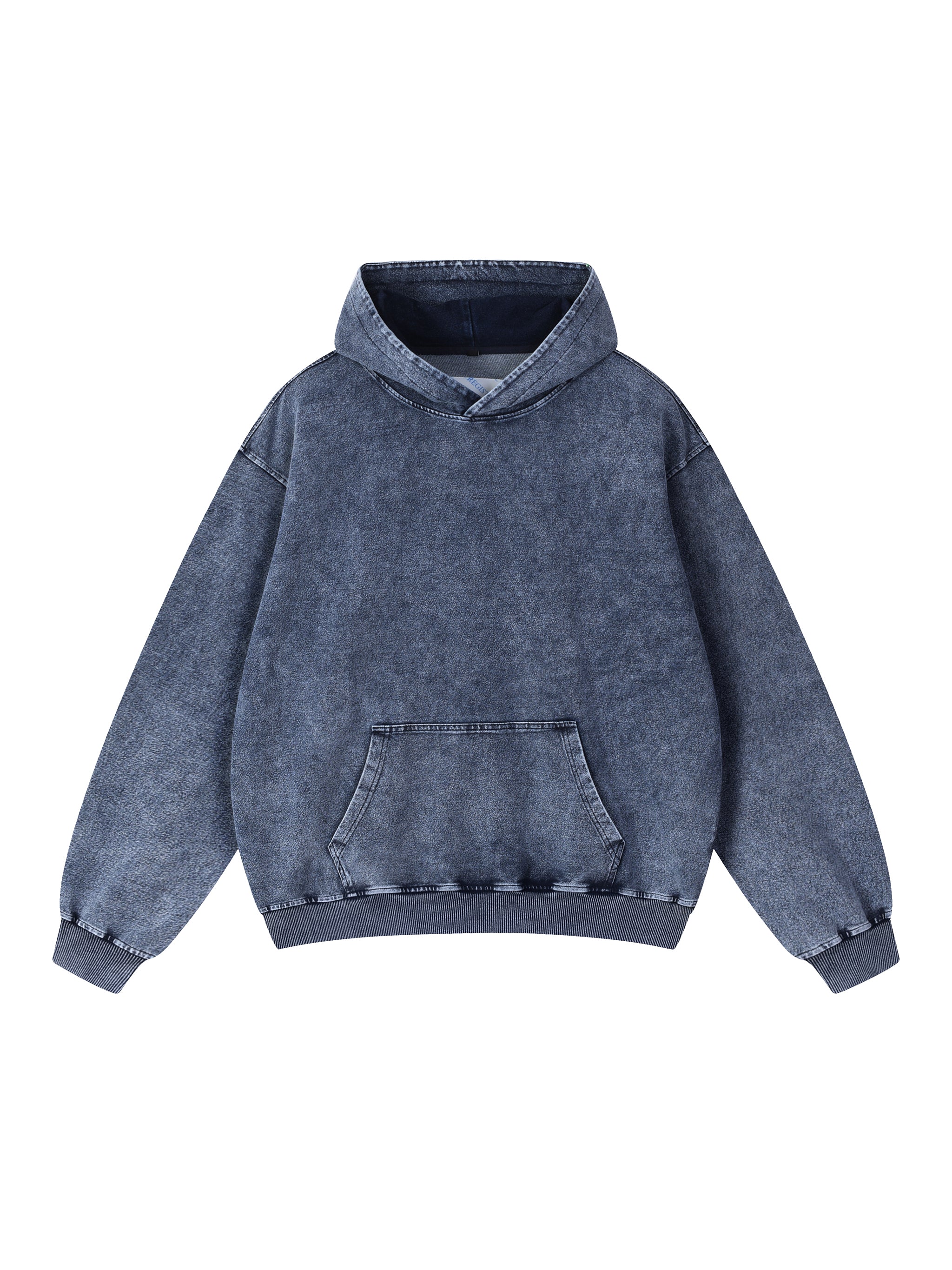 Denim 'Awareness' Snow Wash Oversized Hoodie