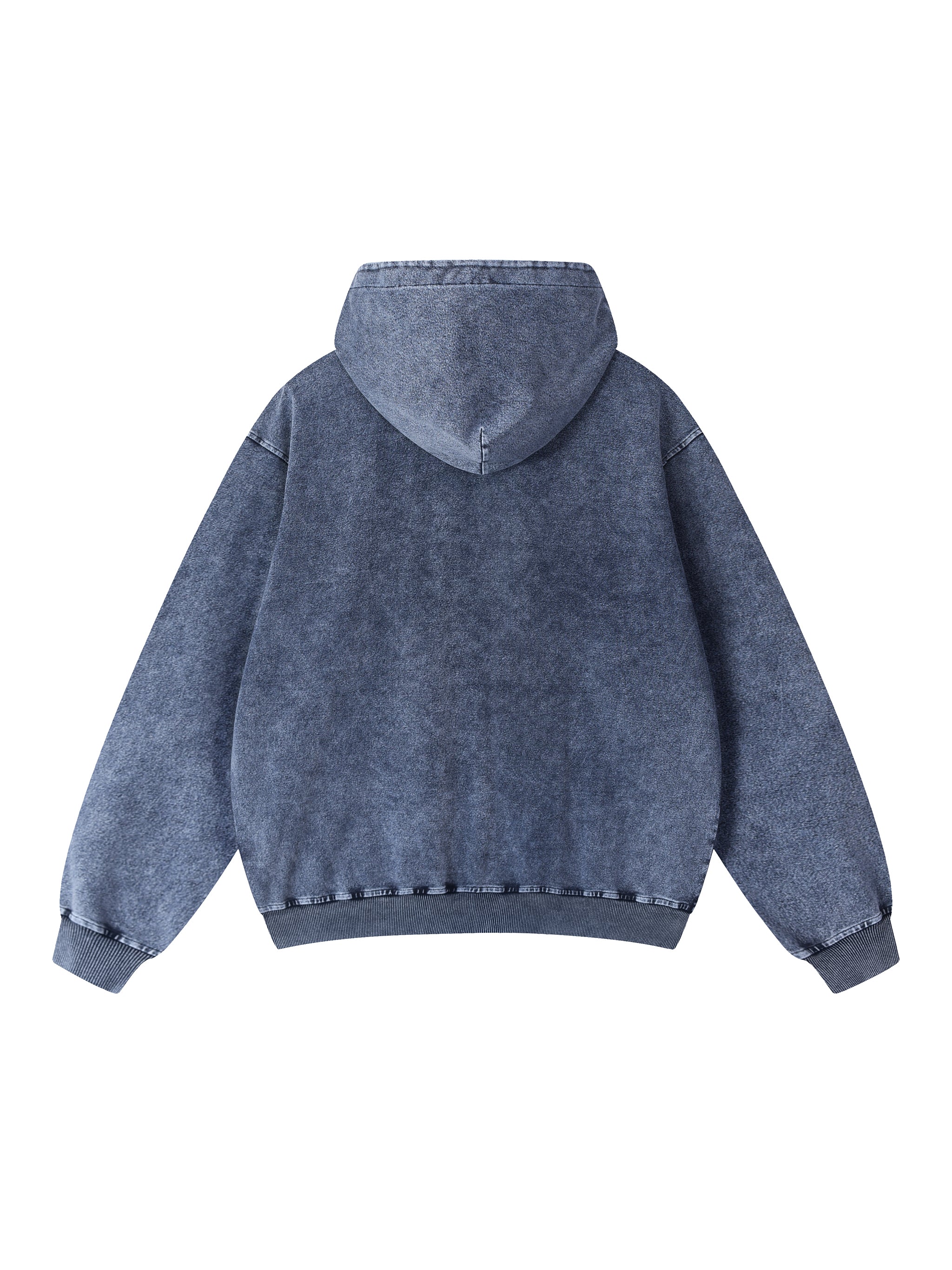 Denim 'Awareness' Snow Wash Oversized Hoodie